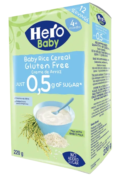 Creme de arroz sem glúten Hero 