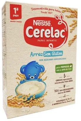 Cerelac Primeira papa Arroz sem glúten 